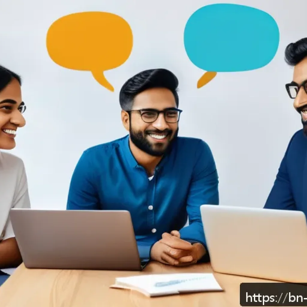클라우드 기반 협업 툴 활용법 - A diverse Bengali remote work team collaborating through video call and real-time messaging on sleek...