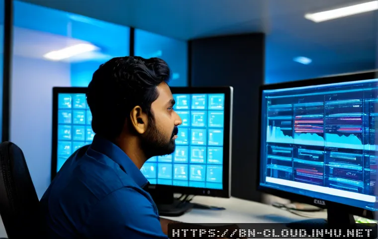 클라우드 컴퓨팅 실무에서의 문제 해결 사례 - Photorealistic South Asian cloud operations engineer in a modern Dhaka office calmly troubleshooting...